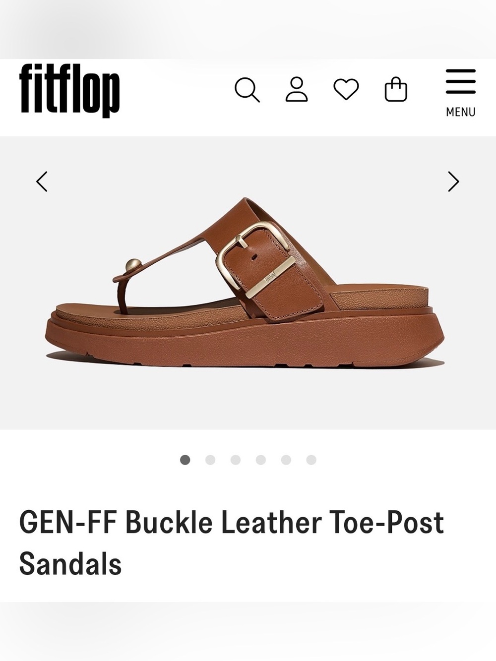 Fit Flop Women's Buckle Platform Thong Sandals. Size 9. Color Tan.
